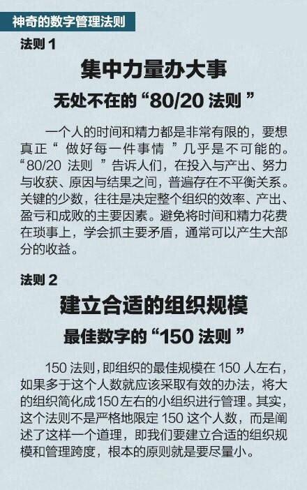 16个世界500强企业通用的经典管理法则