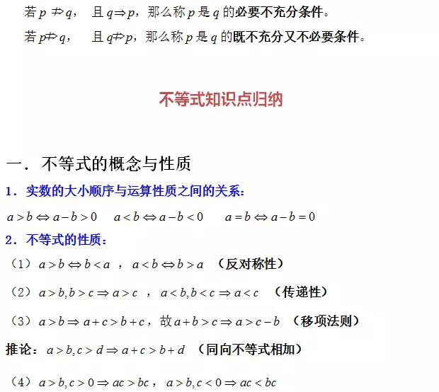 高中数学定义、定理、公式、结论、方法，最全面最靠谱，快收藏