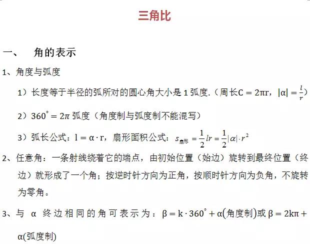 高中数学定义、定理、公式、结论、方法，最全面最靠谱，快收藏