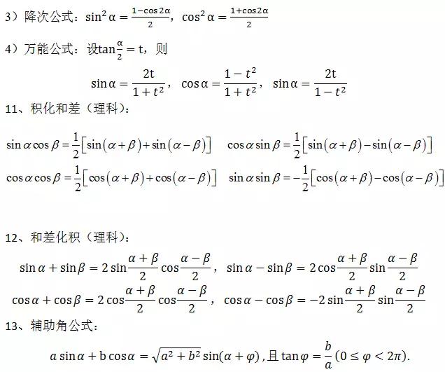 高中数学定义、定理、公式、结论、方法，最全面最靠谱，快收藏