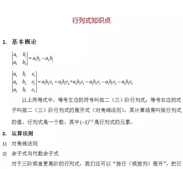 高中数学定义、定理、公式、结论、方法，最全面最靠谱，快收藏