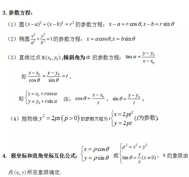 高中数学定义、定理、公式、结论、方法，最全面最靠谱，快收藏