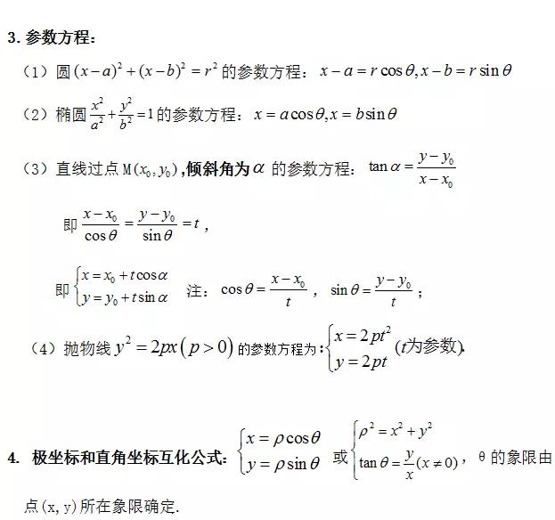 高中数学定义、定理、公式、结论、方法，最全面最靠谱，快收藏