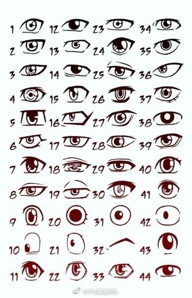 史上最全310种眼睛画法