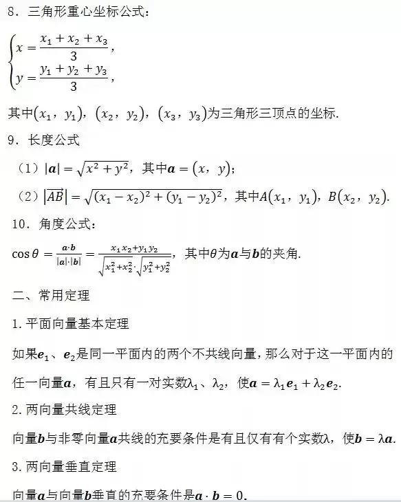 高中数学所有公式大合集(2019暑假版)