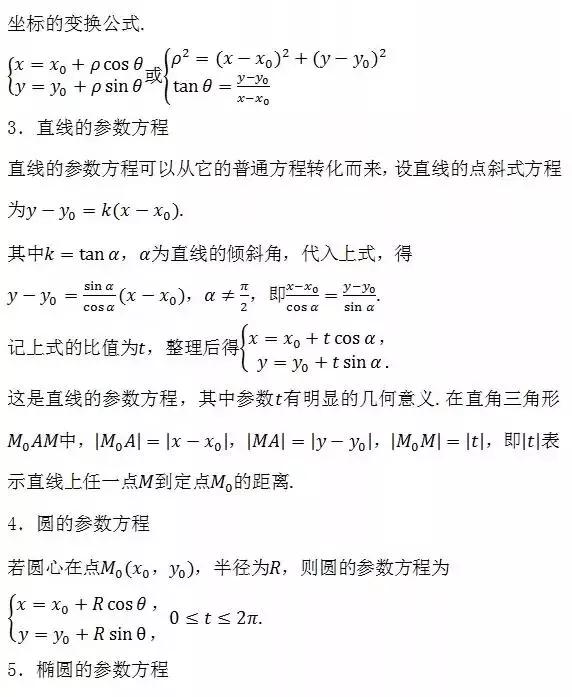 高中数学所有公式大合集(2019暑假版)