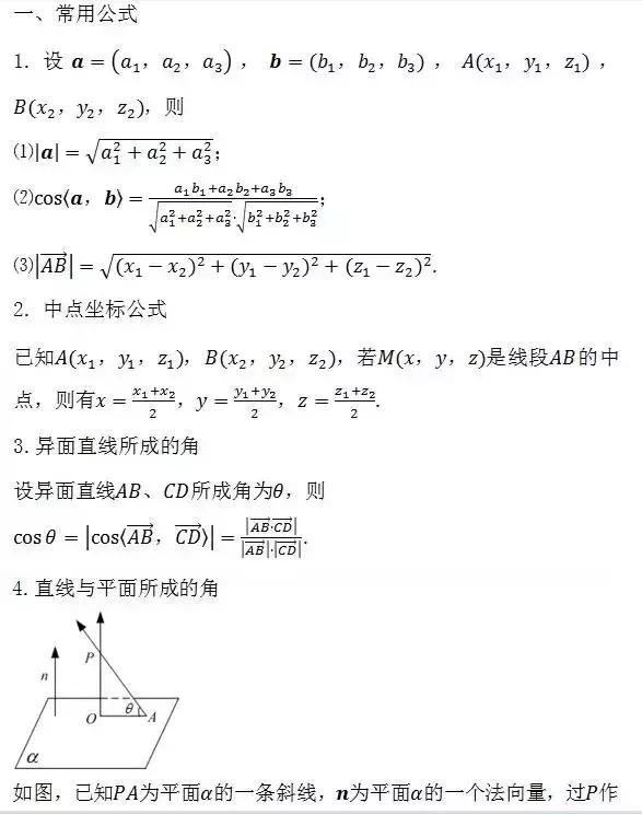 高中数学所有公式大合集(2019暑假版)