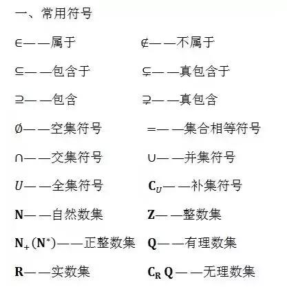 高中数学所有公式大合集(2019暑假版)