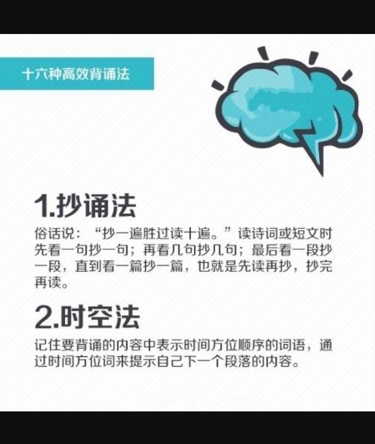 “超强记忆力”养成记——16种高效背诵法，助你练就最强大脑！