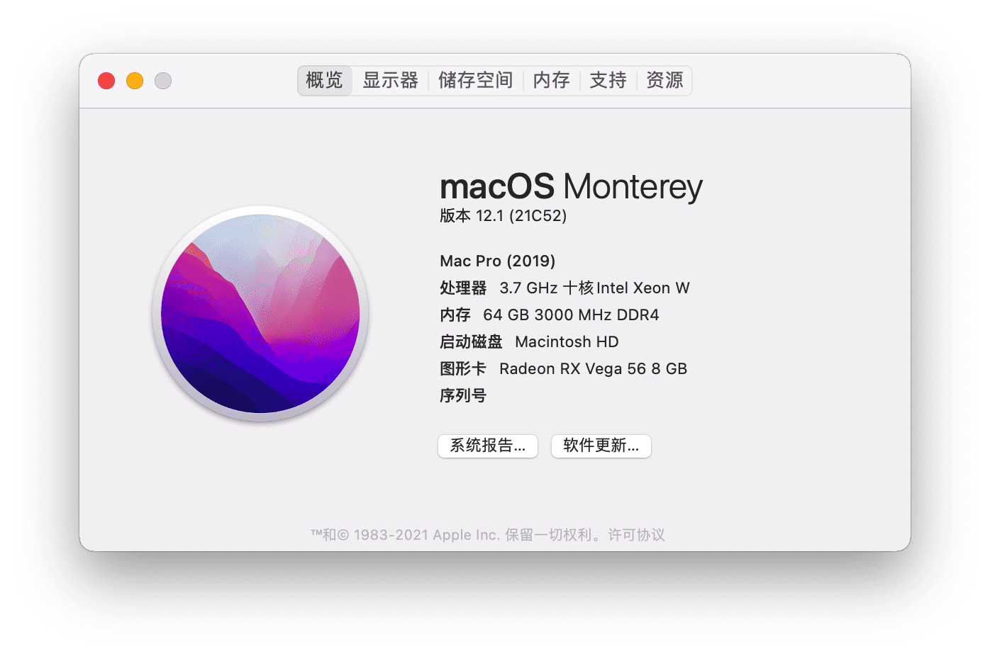 macOS Monterey 12.1正式版（21C52）原版镜像